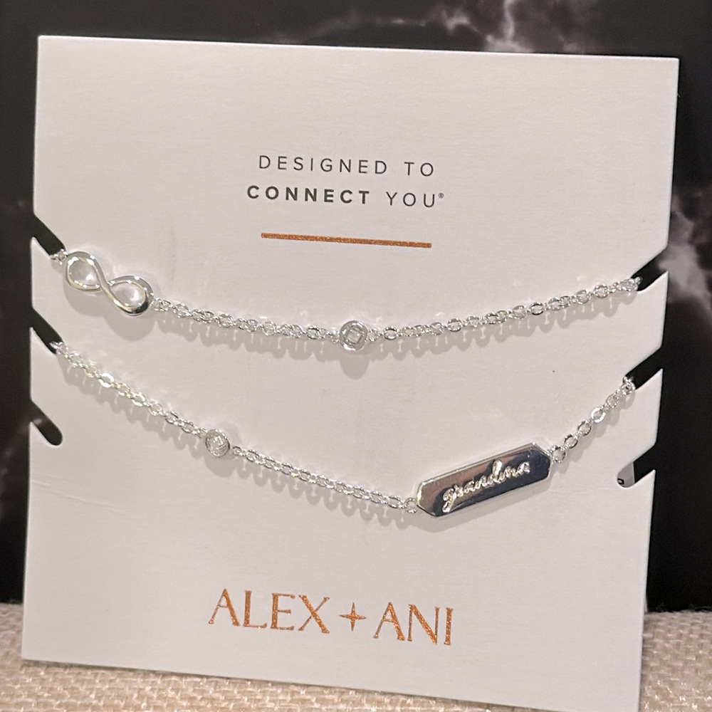 Alex and Ani 'Grandma' Infinity Silver Chain Adjustable Bracelet